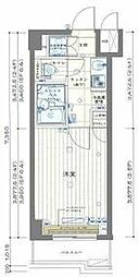 ルーブル蒲田南参番館 3階1Kの間取り