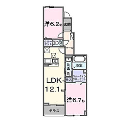つくばエクスプレス 万博記念公園駅 徒歩15分の賃貸アパート 1階2LDKの間取り