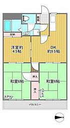 JR南武線 矢向駅 徒歩17分の賃貸マンション 3階3LDKの間取り