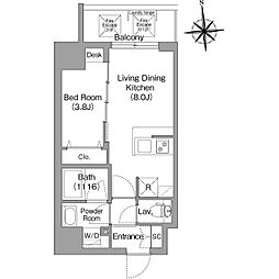 Osaka Metro千日前線 桜川駅 徒歩3分の賃貸マンション 3階1LDKの間取り