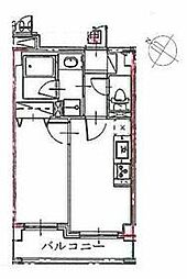 京王線 初台駅 徒歩8分の賃貸マンション 3階1DKの間取り