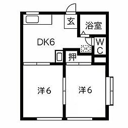 間取図画像 2DK