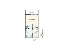 JR武蔵野線 新秋津駅 徒歩11分の賃貸アパート 2階1Kの間取り