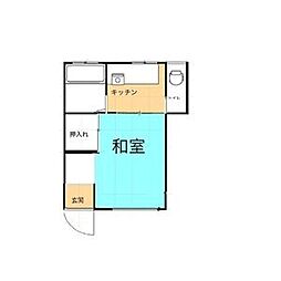 若狭ビル 101 1階1Kの間取り