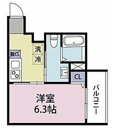 （仮称）井土ケ谷下町新築アパート 202 2階1Kの間取り