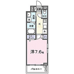 JR中央線 豊田駅 徒歩5分の賃貸アパート 2階1Kの間取り