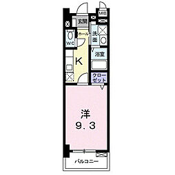 近鉄名古屋線 白子駅 徒歩17分の賃貸マンション 1階1Kの間取り