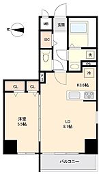 都営新宿線 森下駅 徒歩6分の賃貸マンション 2階1LDKの間取り