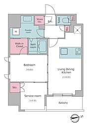 JR京浜東北・根岸線 大森駅 徒歩2分の賃貸マンション 14階1SLDKの間取り