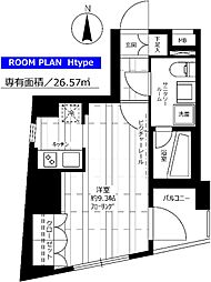 東京メトロ丸ノ内線 方南町駅 徒歩1分の賃貸マンション 4階ワンルームの間取り