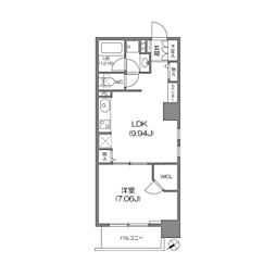 JR京葉線 八丁堀駅 徒歩5分の賃貸マンション 2階1LDKの間取り