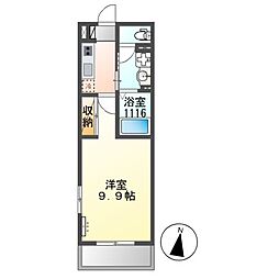 JR総武本線 佐倉駅 徒歩3分の賃貸アパート 3階1Kの間取り