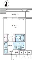 東京メトロ有楽町線 護国寺駅 徒歩1分の賃貸マンション 3階1Kの間取り