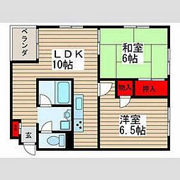 東京メトロ東西線 南行徳駅 徒歩4分の賃貸マンション 1階2LDKの間取り