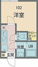 カインドネス北小岩 1階1Kの間取り