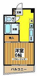 京王線 上北沢駅 徒歩3分の賃貸マンション 2階1Kの間取り