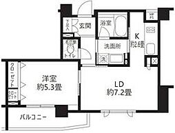 東京メトロ千代田線 代々木公園駅 徒歩4分の賃貸マンション 2階1LDKの間取り