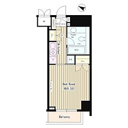 JR山手線 神田駅 徒歩10分の賃貸マンション 10階1Kの間取り