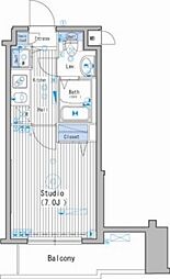 ガーラ・グランディ大森 10階1Kの間取り