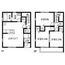 名鉄西尾線 吉良吉田駅 徒歩9分の賃貸テラスハウス 1階3LDKの間取り