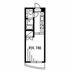 東京メトロ丸ノ内線 西新宿駅 徒歩8分の賃貸マンション 2階1Kの間取り