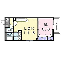 東京メトロ東西線 葛西駅 徒歩12分の賃貸アパート 3階1LDKの間取り