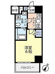グランヴァン横濱南 9階1Kの間取り