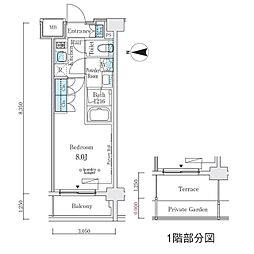 東京メトロ丸ノ内線 中野坂上駅 徒歩7分の賃貸マンション 3階1Kの間取り