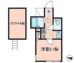 日暮里舎人ライナー 高野駅 徒歩8分の賃貸アパート 1階1Kの間取り