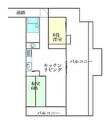 東京メトロ東西線 妙典駅 徒歩5分の賃貸マンション 7階2LDKの間取り