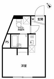 JR京浜東北・根岸線 東十条駅 徒歩8分の賃貸アパート 2階ワンルームの間取り