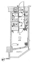 スカイコート蒲田壱番館 3階1Kの間取り