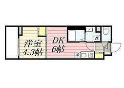 都営三田線 西巣鴨駅 徒歩7分の賃貸マンション 3階1DKの間取り