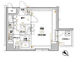 JR埼京線 板橋駅 徒歩4分の賃貸マンション 5階1Kの間取り
