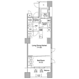 JR山手線 大塚駅 徒歩11分の賃貸マンション 2階1LDKの間取り