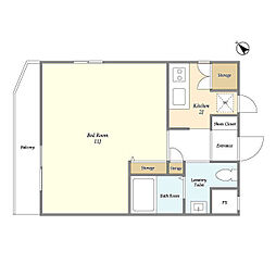 都営三田線 志村坂上駅 徒歩7分の賃貸マンション 4階1Kの間取り