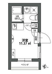 Ｗｉｔｈ　Ｃ　ｋａｍａｔａ 5階ワンルームの間取り