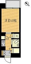 ライオンズプラザ川崎 6階1Kの間取り