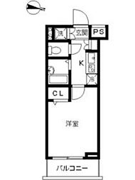 東京メトロ有楽町線 地下鉄赤塚駅 徒歩11分の賃貸マンション 4階1Kの間取り