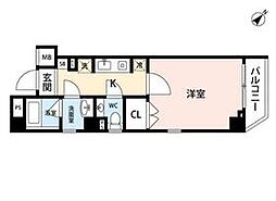 都営三田線 白山駅 徒歩2分の賃貸マンション 6階1Kの間取り