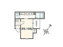 JR青梅線 東青梅駅 徒歩3分の賃貸アパート 1階1LDKの間取り