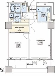 JR山手線 大塚駅 徒歩9分の賃貸マンション 16階1LDKの間取り