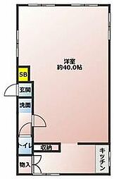 東急田園都市線 南町田グランベリーパーク駅 徒歩23分の賃貸アパート 2階ワンルームの間取り