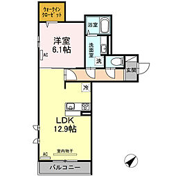 東京メトロ副都心線 小竹向原駅 徒歩6分の賃貸アパート 2階1LDKの間取り