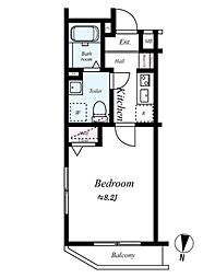 都営浅草線 本所吾妻橋駅 徒歩2分の賃貸マンション 2階1Kの間取り