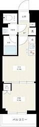 東急多摩川線 矢口渡駅 徒歩6分の賃貸マンション 4階1DKの間取り