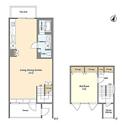 Ｈｙｇｇｅ 地下1階1LDKの間取り