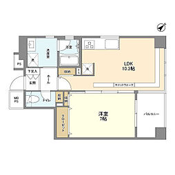 東京メトロ半蔵門線 水天宮前駅 徒歩2分の賃貸マンション 2階1LDKの間取り