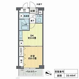 桜木町堂ノ下マンション 402 4階1DKの間取り
