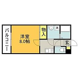 JR鹿児島本線 福工大前駅 徒歩12分の賃貸アパート 1階1Kの間取り